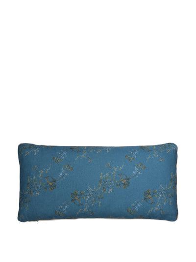 Dar Leone Blue floral linen cushion at Collagerie