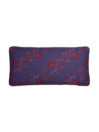 Dar Leone Purple floral print cushion at Collagerie