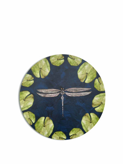 Bertioli By Thyme x Bell Hutley Dragon fly and water lily coaster at Collagerie
