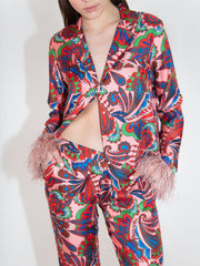 Eden twill trousers in paisley pink