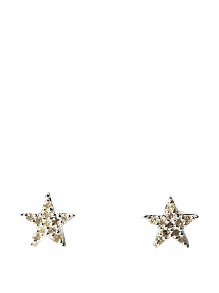 Diamond and silver star studs Jewellery Kirstie Le Marque    - Collagerie