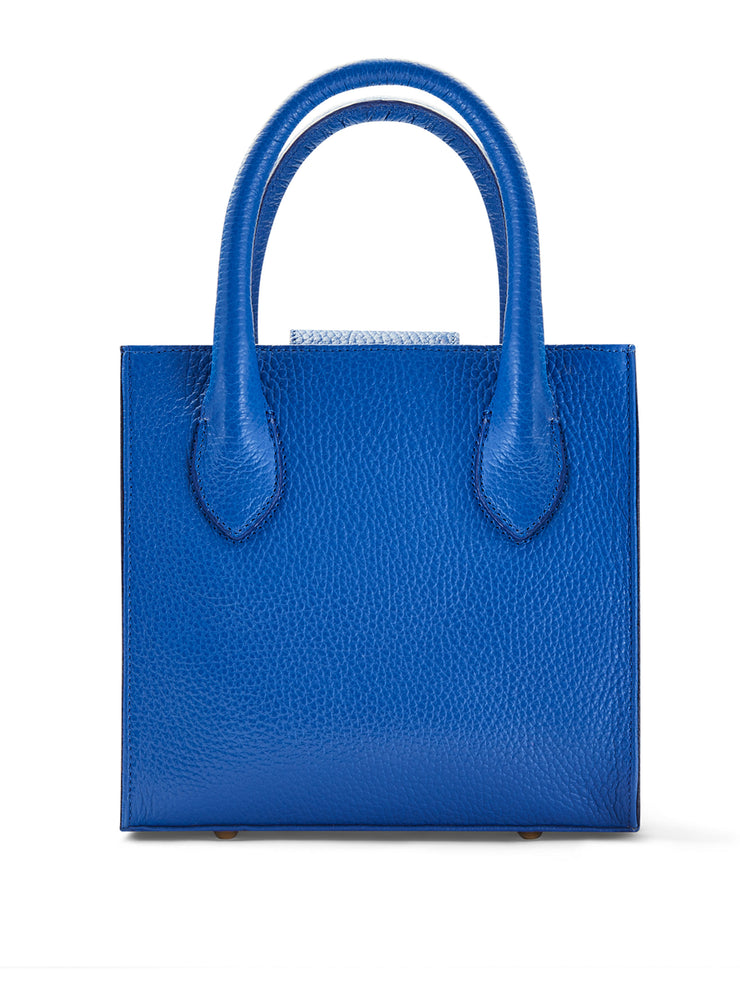 Electric blue mini tote bag
