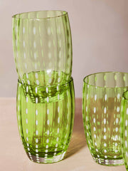 Apple Green Speckled Water Glass - Set of 2