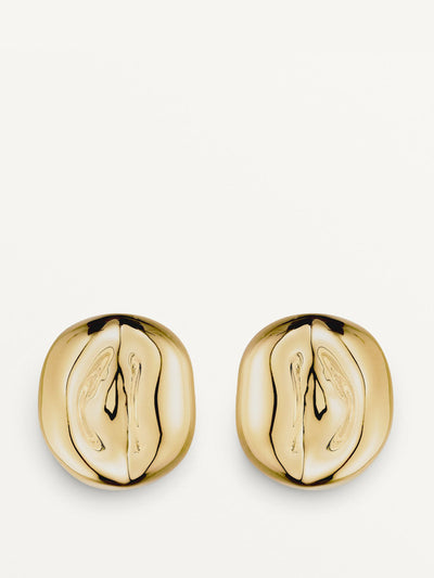 Dévé 18kt gold vermeil stud earrings at Collagerie