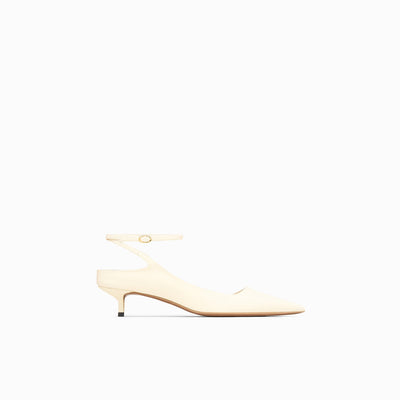 NEOUS Cream Fornax kitten heels at Collagerie