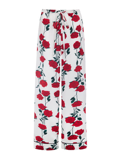 Emilia Wickstead Red rose Ithaca pyjama bottom at Collagerie