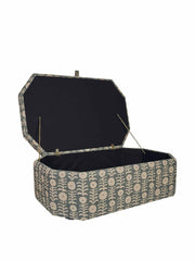 Ottoman box in killi duck egg on natural