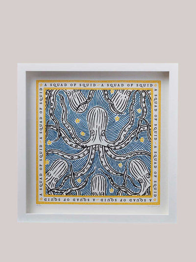 Polkra Fee Greening signed squid print at Collagerie