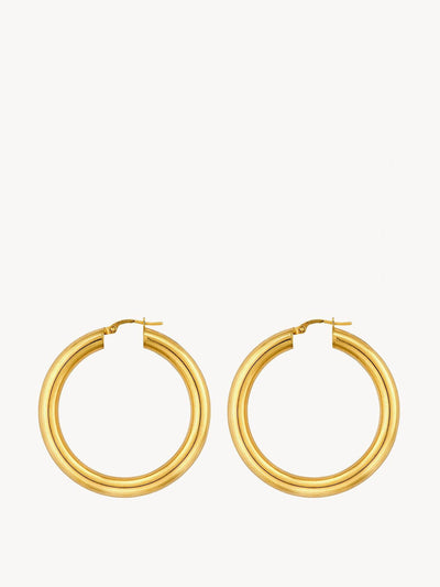 Roxanne First The mila classic gold hoops at Collagerie