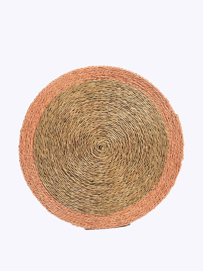 Hadeda Gone rural blush woven grass placemat at Collagerie