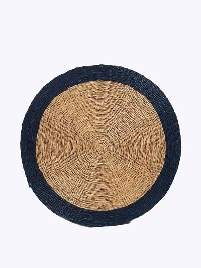 Hadeda Gone rural indigo woven grass placemat at Collagerie