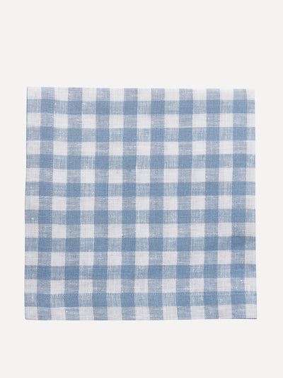Rebecca Udall Classic blue gingham linen napkin at Collagerie