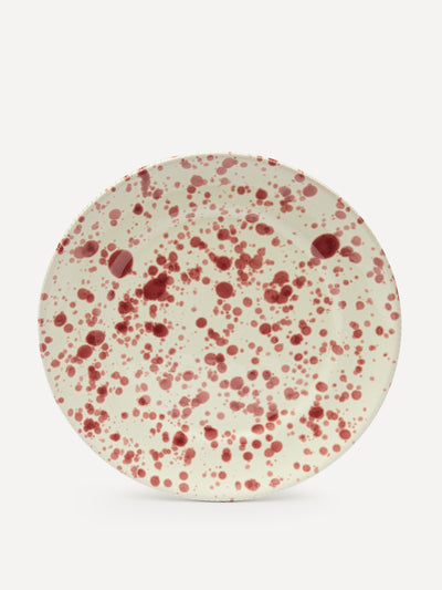 Hot Pottery Dinner plate in cranberry at Collagerie