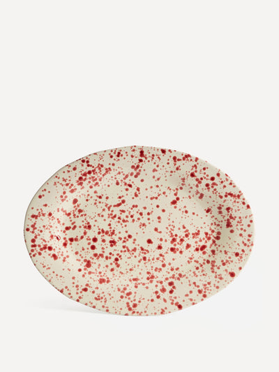 Hot Pottery Serving platter in cranberry at Collagerie