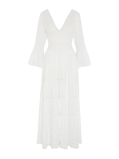 Evarae Soft white Kiro dress in Lyocell Tencel at Collagerie