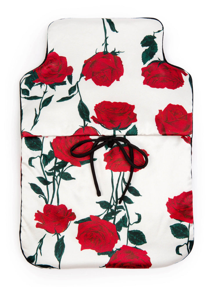 Red rose hot water bottle cover