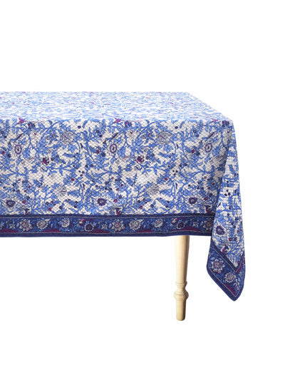 Antik Batik Quilted blue tablecloth at Collagerie
