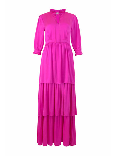 Yolke Pink tiered Evie dress at Collagerie