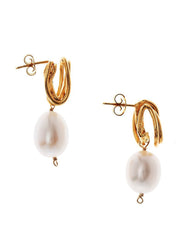 Gold and pearl “Human Nature” earrings