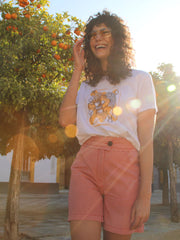 Red and white scalloped gingham shorts by Yolke. Made from Italian cotton gingham and sit high on the waist. Perfect summer shorts | Collagerie.com