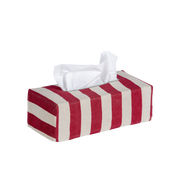 Tangier stripe tissue box cover Interiors Alice Palmer & Co Red   - Collagerie