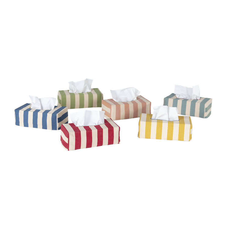 Tangier stripe tissue box cover Interiors Alice Palmer & Co    - Collagerie