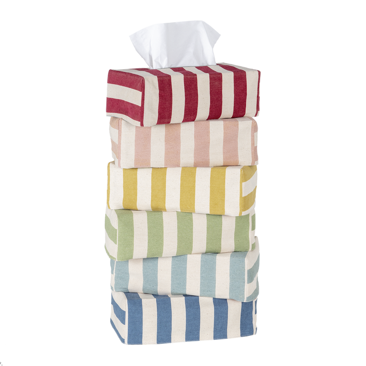 Tangier stripe tissue box cover Interiors Alice Palmer & Co    - Collagerie