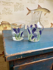 Violet lavender carafe and tumbler