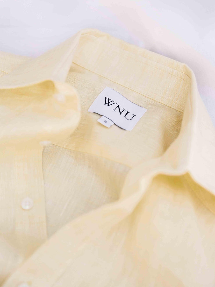 The Boyfriend: yellow linen shirt