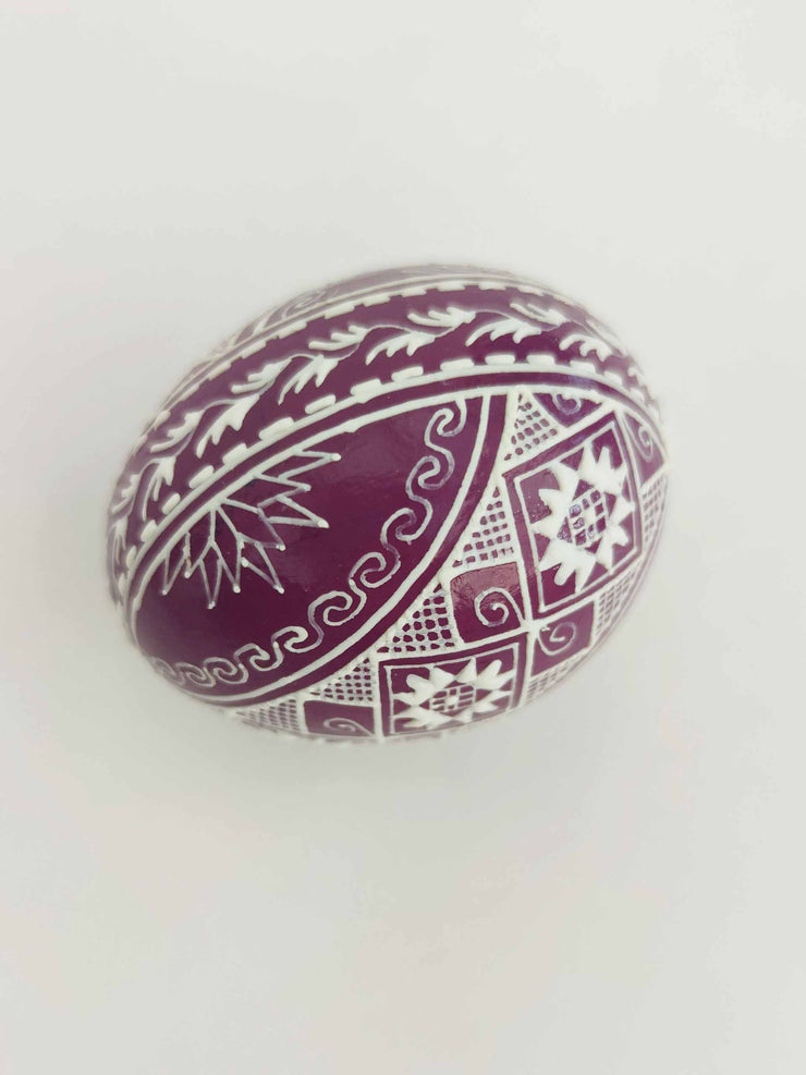 Violet hand-painted eggs