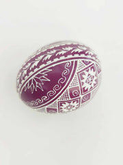 Violet hand-painted eggs