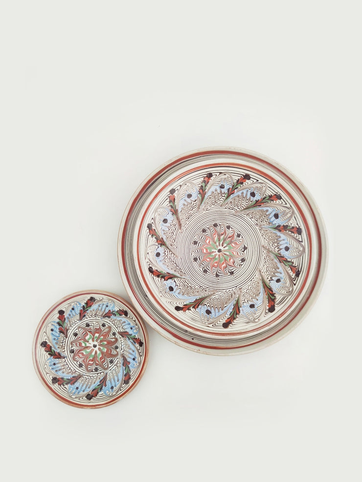 Multi-coloured Stela - Horezu serving plate