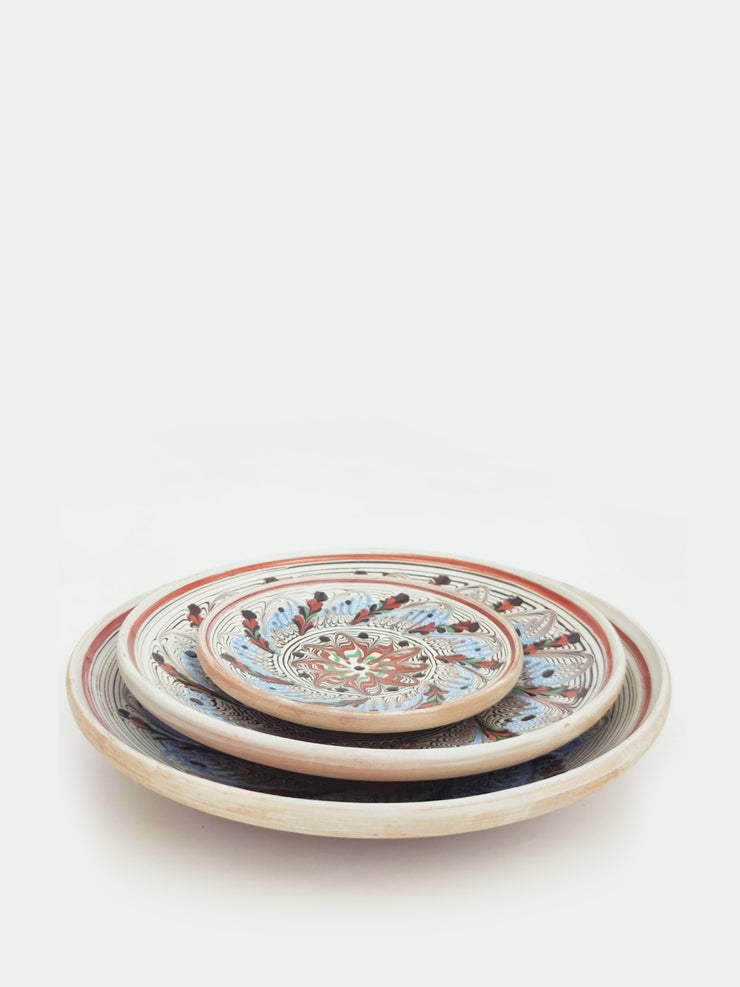 Multi-coloured Stela - Horezu deep plate