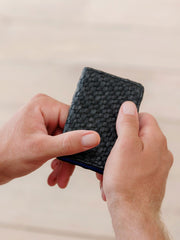 Seba black wallet with orange inside
