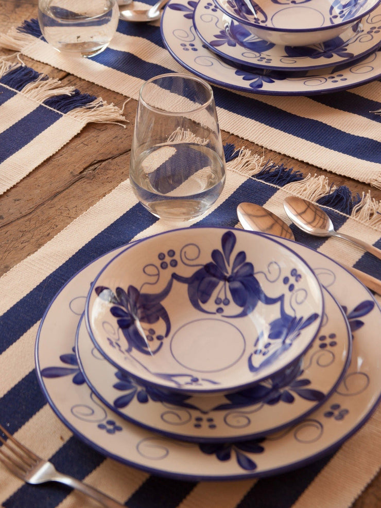 Liliana blue and white ceramic bowl