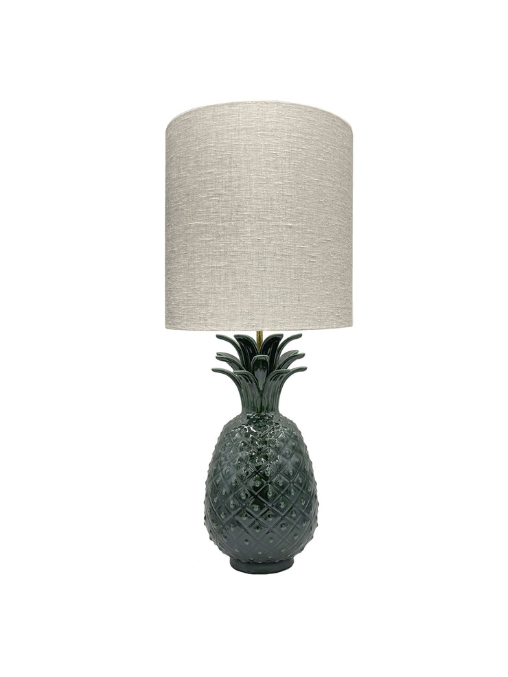 Pineapple lamp base in emerald green Interiors Villa Bologna    - Collagerie