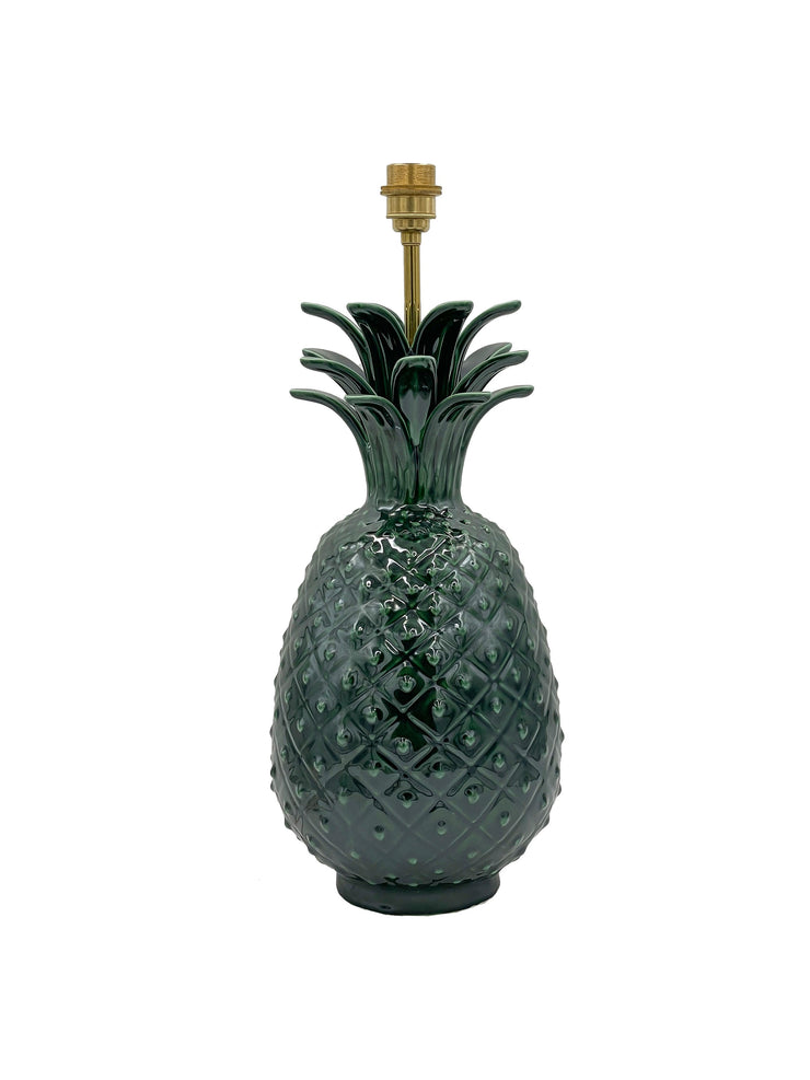 Pineapple lamp base in emerald green Interiors Villa Bologna    - Collagerie