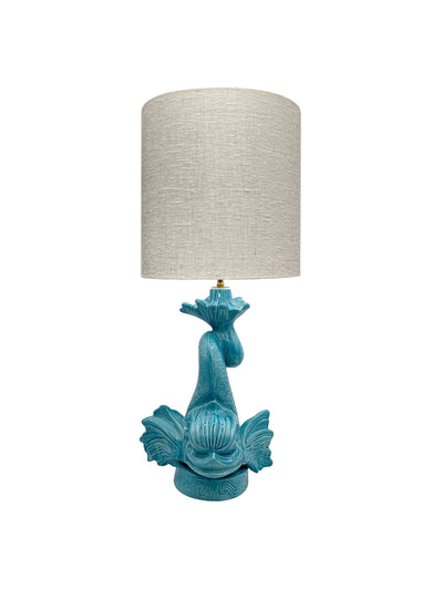 Villa Bologna Dolphin lamp base in turquoise at Collagerie