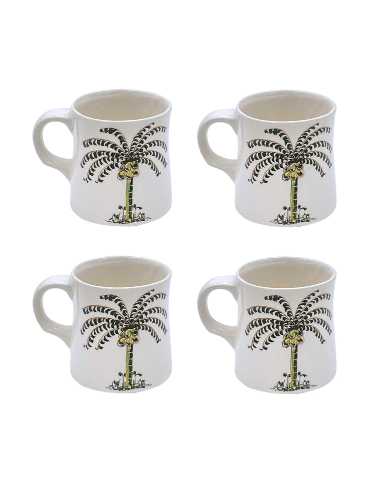 Palm mugs (set of four) Interiors Villa Bologna    - Collagerie