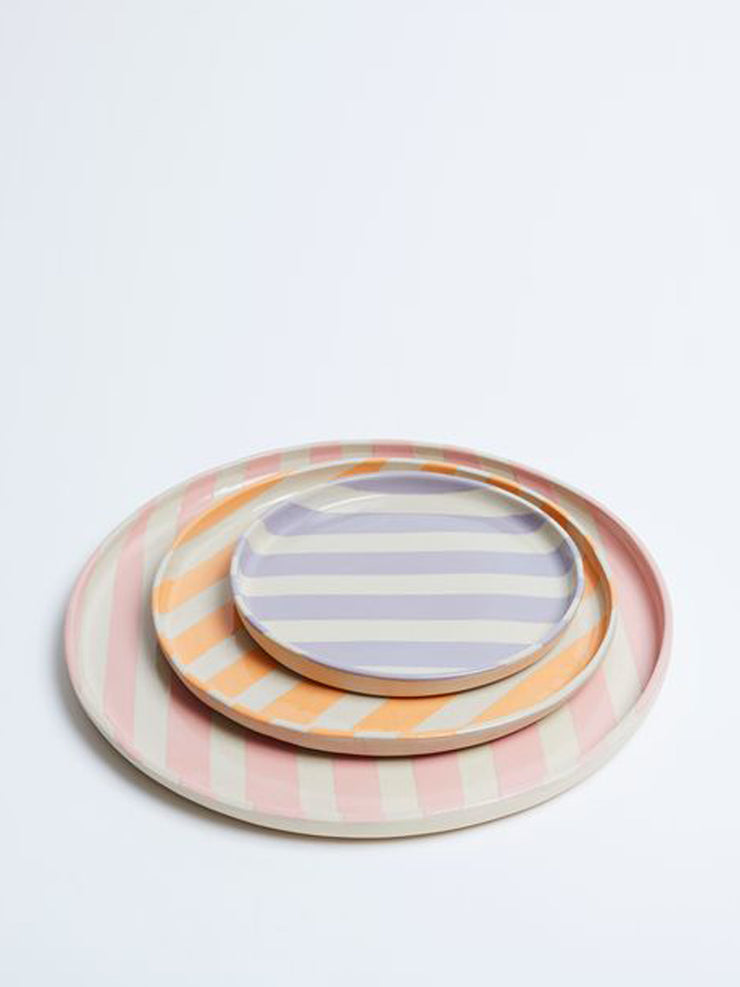 Orange stripe medium plate