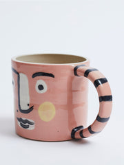 Pink face mug