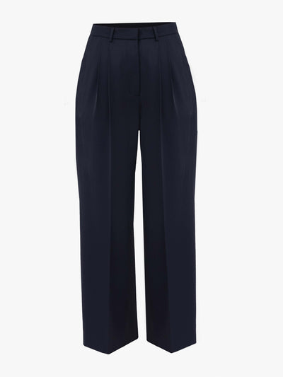 Issue Twelve Stanley navy blue wool trousers at Collagerie
