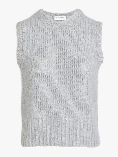 Issue Twelve Igloo grey silk cashmere vest at Collagerie