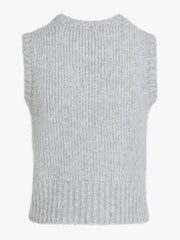 The Igloo grey vest by Issue Twelve sits close to the body with a round neck and boxy fit. The silk cashmere blend will keep you warm in Autumn Winter. Collagerie.com