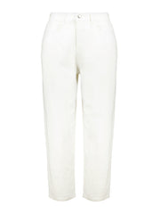 White organic barrell leg jeans