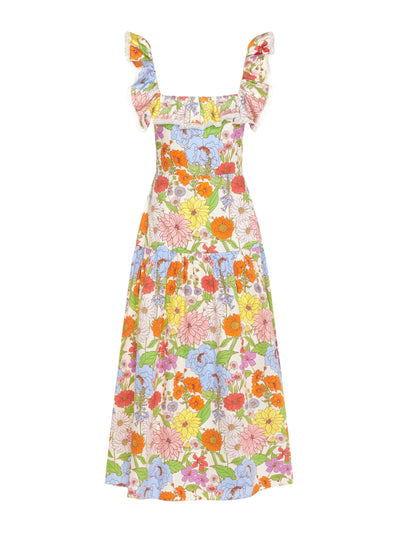 Borgo De Nor Jessie cotton midi dress in Calliope floral print at Collagerie