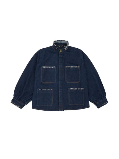 Seventy + Mochi Pablo jacket in dark vintage denim at Collagerie