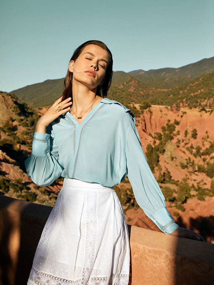 Blue vera blouse