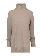 Chantol brown recycled wool roll-neck jumper