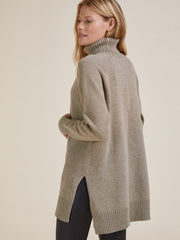 Chantol brown recycled wool roll-neck jumper
